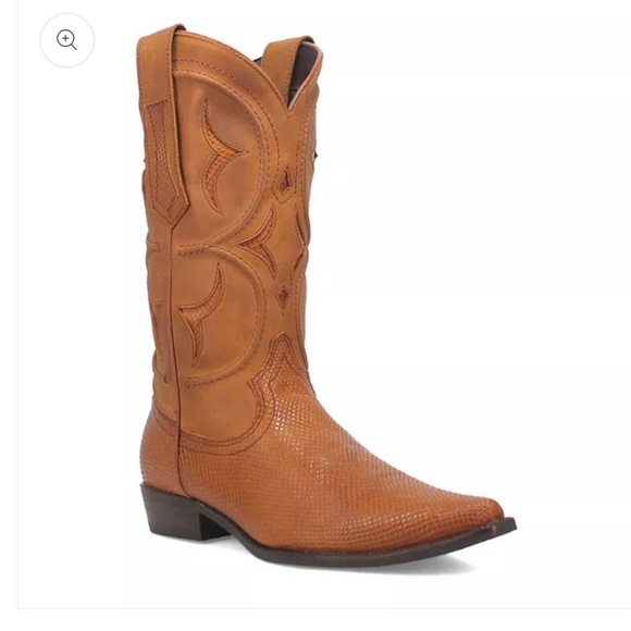 NEW Dingo Men’s Dodge City Leather Boots Western Tan Brown Size 7 D main image 11